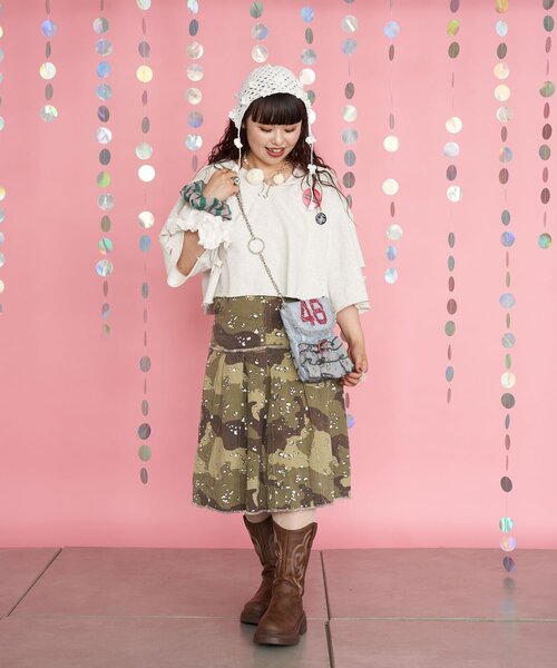 CIAOPANIC（チャオパニック）の「【＠yuna_maruu企画】【Me＋Me/ミープラスミー】ワッフルフリルショルダーバッグ（ショルダーバッグ・レディース・ホワイト/サックスブルー/ピンク・ONE SIZE）」の15枚目の写真