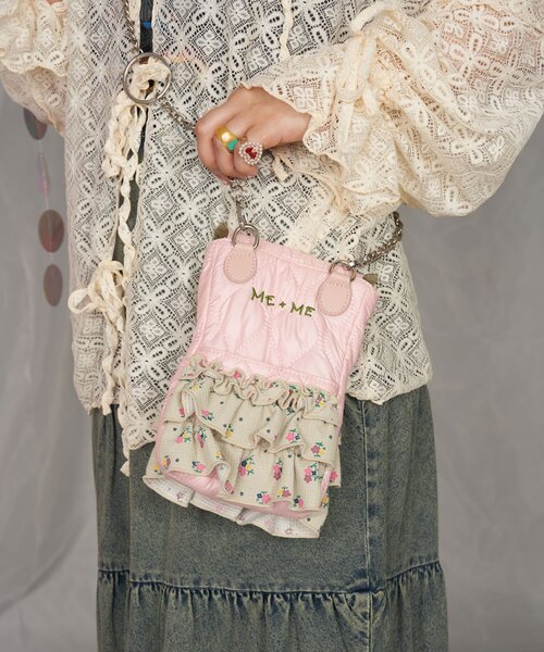 CIAOPANIC（チャオパニック）の「【＠yuna_maruu企画】【Me＋Me/ミープラスミー】ワッフルフリルショルダーバッグ（ショルダーバッグ・レディース・ホワイト/サックスブルー/ピンク・ONE SIZE）」の21枚目の写真