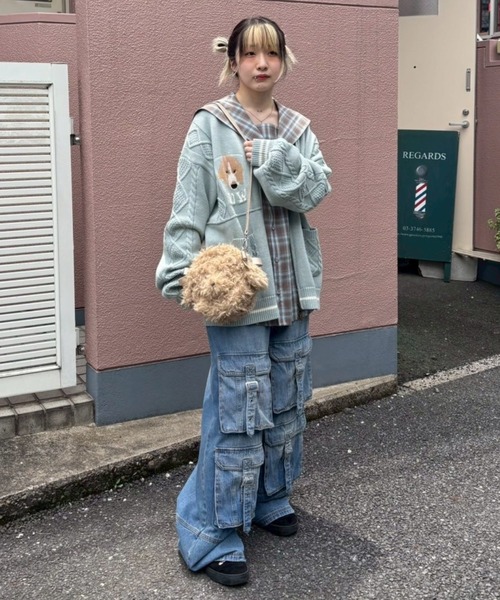 Candy Stripper(キャンディストリッパー)の「DOG FACE SHOULDER バッグ(ショルダーバッグ・レディース・オフホワイト/ベージュ・FREE)」の5枚目の写真