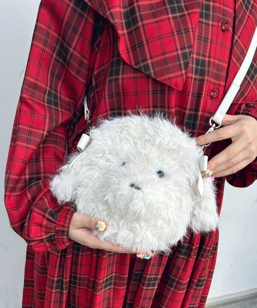 Candy Stripper(キャンディストリッパー)の「DOG FACE SHOULDER バッグ(ショルダーバッグ・レディース・オフホワイト/ベージュ・FREE)」の21枚目の写真