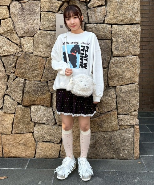 Candy Stripper(キャンディストリッパー)の「DOG FACE SHOULDER バッグ(ショルダーバッグ・レディース・オフホワイト/ベージュ・FREE)」の19枚目の写真