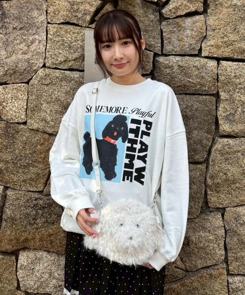 Candy Stripper(キャンディストリッパー)の「DOG FACE SHOULDER バッグ(ショルダーバッグ・レディース・オフホワイト/ベージュ・FREE)」の18枚目の写真