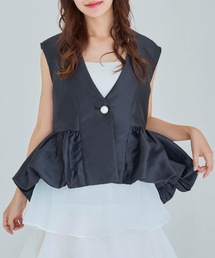 ★rin.rin★【美品】Myu ミュー ペプラムロングジレ ブラック Myu]ペプラムロングジレ | KOBUNSHA SELECT SHOP | [Myu