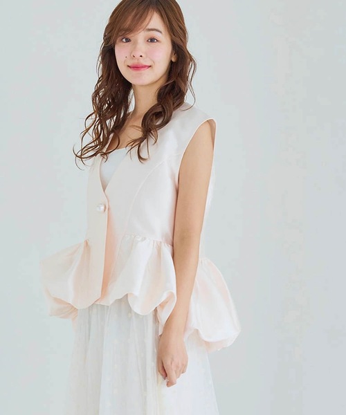 美品 ART MIX 萌もゆる 変形 ドレープ バルーン ベスト ジレ ベスト ジレ バルーンベスト レディース : ZOZOTOWN Yahoo!店