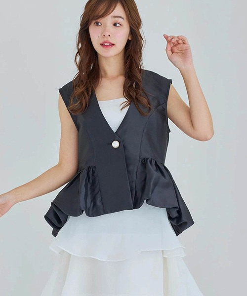 美品 ART MIX 萌もゆる 変形 ドレープ バルーン ベスト ジレ ベスト ジレ バルーンベスト レディース : ZOZOTOWN Yahoo!店