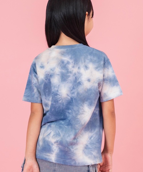 ANAP kids（アナップキッズ）の「ミニ裏毛 マーブルタイダイ柄 ロゴTシャツ【親子お揃い】（Tシャツ/カットソー・キッズ・ライトグレー/ブラック/ブルー・110cm/120cm/130cm）」の7枚目の写真