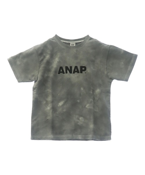 ANAP kids（アナップキッズ）の「ミニ裏毛 マーブルタイダイ柄 ロゴTシャツ【親子お揃い】（Tシャツ/カットソー・キッズ・ライトグレー/ブラック/ブルー・110cm/120cm/130cm）」の15枚目の写真
