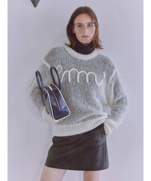 emmi（エミ）の「フェイクレザーミニスカート（スカート・レディース・ブラウン/ブラック・0/1）」の5枚目の写真