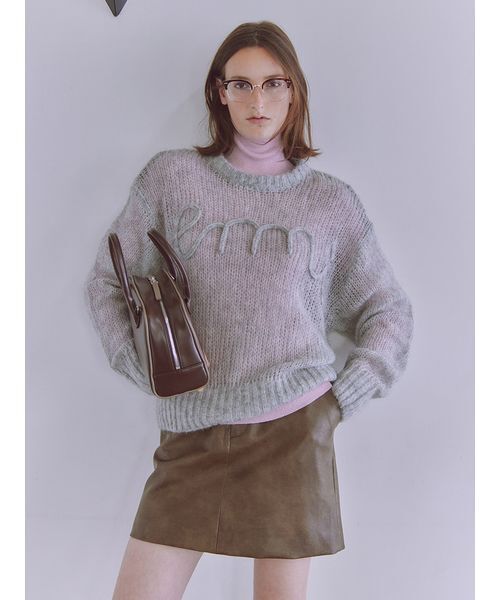 emmi（エミ）の「フェイクレザーミニスカート（スカート・レディース・ブラウン/ブラック・0/1）」の6枚目の写真