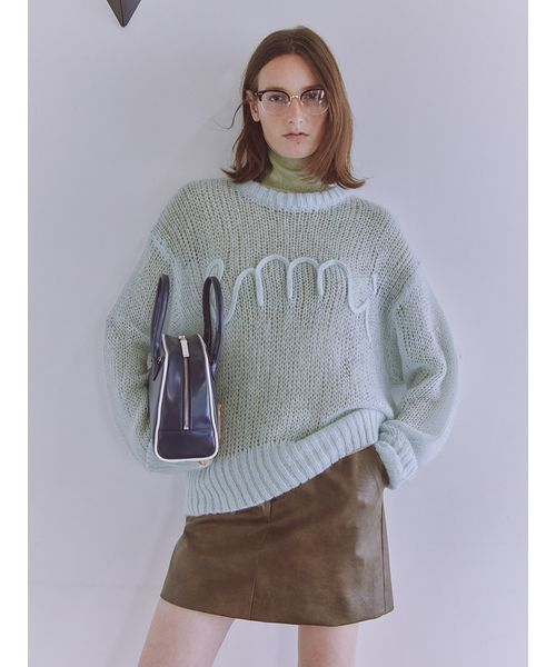 emmi（エミ）の「フェイクレザーミニスカート（スカート・レディース・ブラウン/ブラック・0/1）」の7枚目の写真