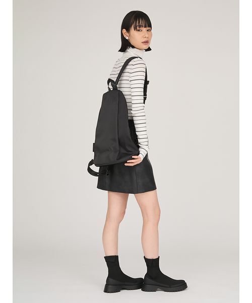 emmi（エミ）の「フェイクレザーミニスカート（スカート・レディース・ブラウン/ブラック・0/1）」の18枚目の写真