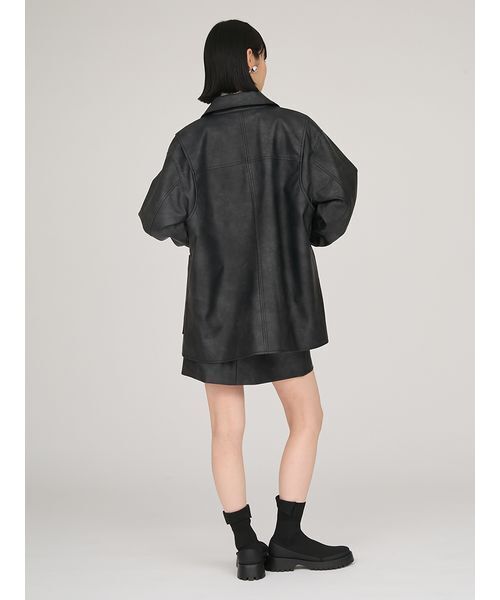 emmi（エミ）の「フェイクレザーミニスカート（スカート・レディース・ブラウン/ブラック・0/1）」の21枚目の写真