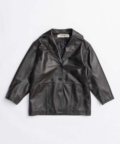 新品　プランクプロジェクト　シープ　レザージャケット オーバーカラーシープレザージャケットコート / Overcoat Leather