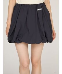 新品リテンLiten balloon skirt バルーンスカートネイビー1 L's】BALLOON SKIRT LINEN LIKE CHECK/バルーンスカート リネン