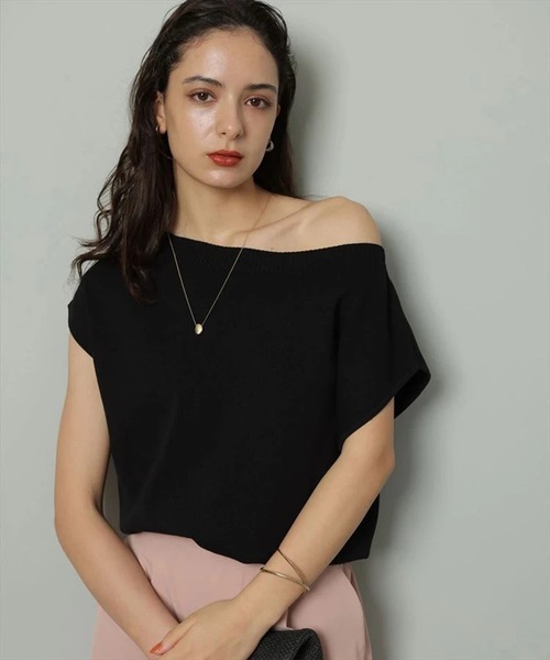 新品 Arpege storyアルページュストーリー 2WAYレーシー半袖ニット 2WAYレーシー半袖ニット | ニット | Arpege story（アルページュ