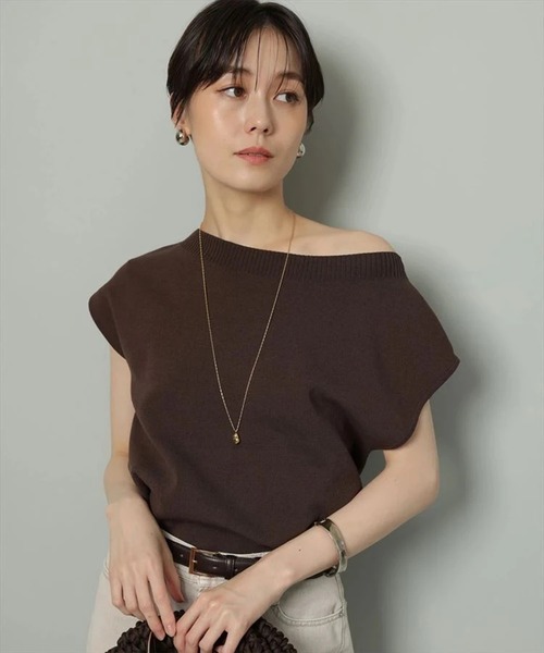 新品 Arpege storyアルページュストーリー 2WAYレーシー半袖ニット 2WAYレーシー半袖ニット | ニット | Arpege story（アルページュ