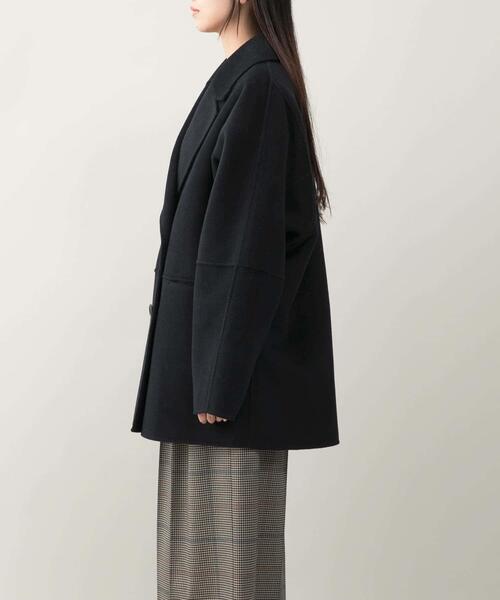 URBAN RESEARCH ROSSO WOMEN（アーバンリサーチ　ロッソ）の「『一部別注カラー』YENN　DOUBLE FACE PEA COAT（ピーコート・レディース・ネイビー/チャコールグレー/ブラウン・FREE）」の20枚目の写真