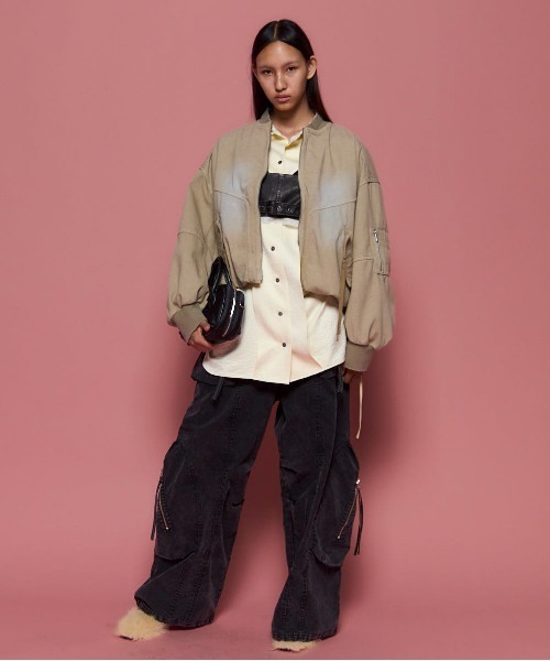 MAISON SPECIAL(メゾンスペシャル)の「Many Pockets Cargo Pants/メニーポケットカーゴパンツ(カーゴパンツ・レディース・ブラック/カーキ/ピンク・36/38)」の9枚目の写真