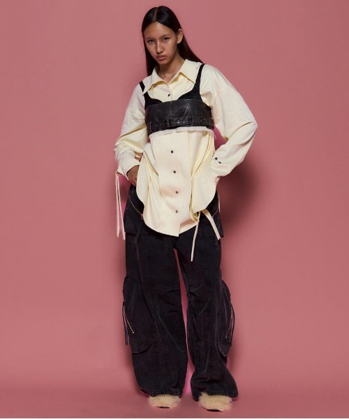 MAISON SPECIAL(メゾンスペシャル)の「Many Pockets Cargo Pants/メニーポケットカーゴパンツ(カーゴパンツ・レディース・ブラック/カーキ/ピンク・36/38)」の8枚目の写真