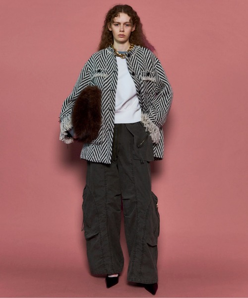 MAISON SPECIAL(メゾンスペシャル)の「Many Pockets Cargo Pants/メニーポケットカーゴパンツ(カーゴパンツ・レディース・ブラック/カーキ/ピンク・36/38)」の6枚目の写真