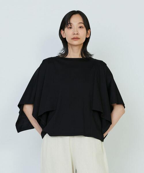 ADIEU TRISTESSE(アデュートリステス)の「ハンカチスリーブシャツ(Tシャツ/カットソー・レディース・オフホワイト/ブラウン/ブラック・FREE)」の3枚目の写真