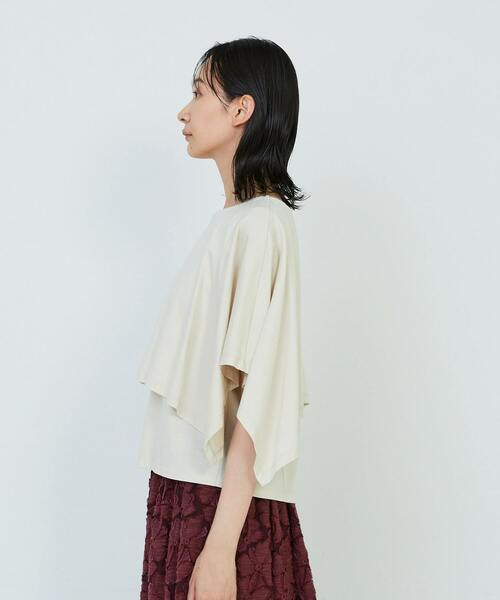 ADIEU TRISTESSE(アデュートリステス)の「ハンカチスリーブシャツ(Tシャツ/カットソー・レディース・オフホワイト/ブラウン/ブラック・FREE)」の16枚目の写真