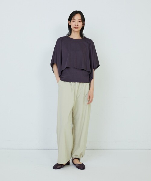 ADIEU TRISTESSE(アデュートリステス)の「ハンカチスリーブシャツ(Tシャツ/カットソー・レディース・オフホワイト/ブラウン/ブラック・FREE)」の4枚目の写真