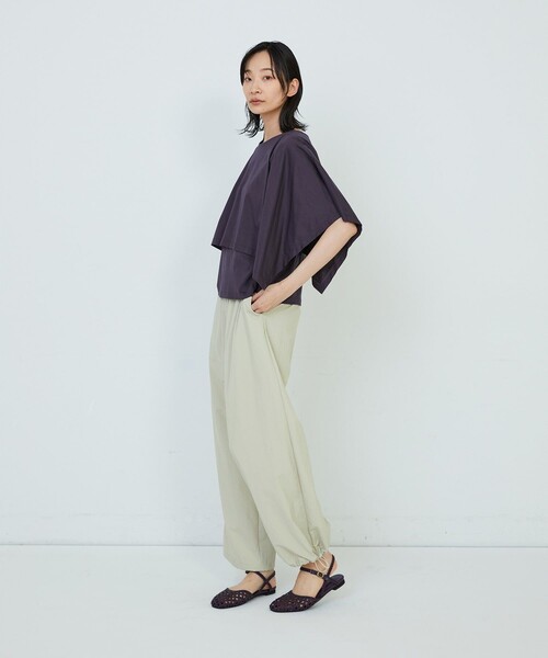 ADIEU TRISTESSE(アデュートリステス)の「ハンカチスリーブシャツ(Tシャツ/カットソー・レディース・オフホワイト/ブラウン/ブラック・FREE)」の5枚目の写真