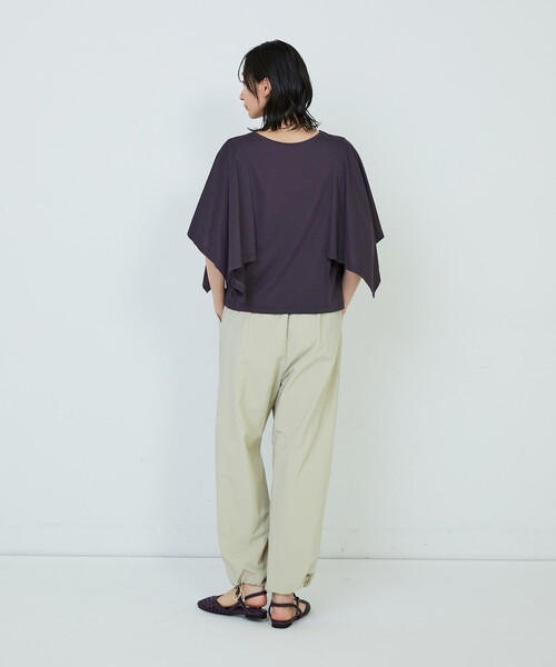 ADIEU TRISTESSE(アデュートリステス)の「ハンカチスリーブシャツ(Tシャツ/カットソー・レディース・オフホワイト/ブラウン/ブラック・FREE)」の6枚目の写真