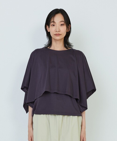 ADIEU TRISTESSE(アデュートリステス)の「ハンカチスリーブシャツ(Tシャツ/カットソー・レディース・オフホワイト/ブラウン/ブラック・FREE)」の8枚目の写真