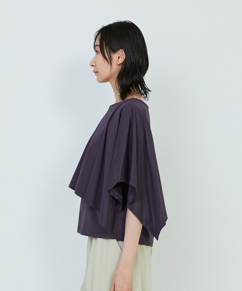 ADIEU TRISTESSE(アデュートリステス)の「ハンカチスリーブシャツ(Tシャツ/カットソー・レディース・オフホワイト/ブラウン/ブラック・FREE)」の9枚目の写真