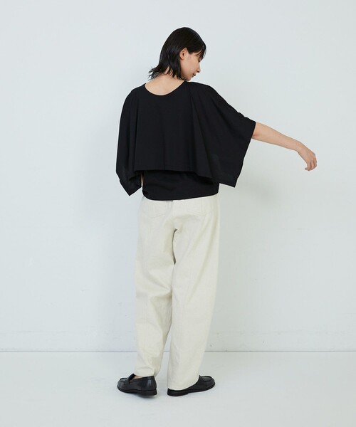 ADIEU TRISTESSE(アデュートリステス)の「ハンカチスリーブシャツ(Tシャツ/カットソー・レディース・オフホワイト/ブラウン/ブラック・FREE)」の19枚目の写真