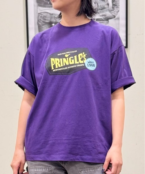 Right-on(ライトオン)の「【Pringles】プリントTシャツ(Tシャツ/カットソー・メンズ・グリーン/ホワイト/パープル・L/XL/M)」の12枚目の写真