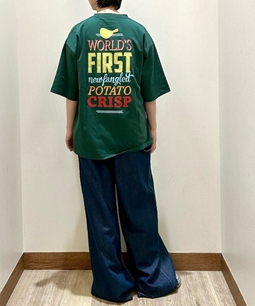 Right-on(ライトオン)の「【Pringles】プリントTシャツ(Tシャツ/カットソー・メンズ・グリーン/ホワイト/パープル・L/XL/M)」の19枚目の写真