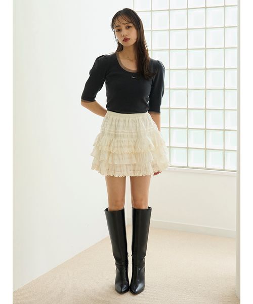 ラッフルティアードスカショーパン（その他パンツ）｜SNIDEL