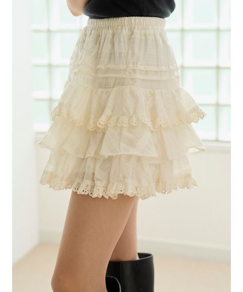 ラッフルティアードスカショーパン（その他パンツ）｜SNIDEL