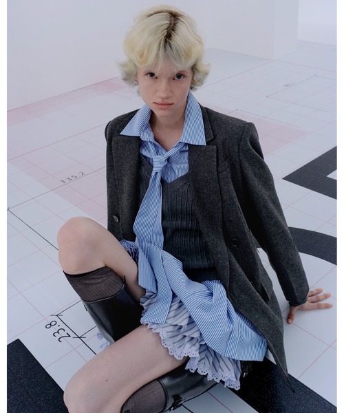 snidel ラッフルティアードスカショーパン ブルー1 ラッフルティアードスカショーパン（ショートパンツ）｜SNIDEL