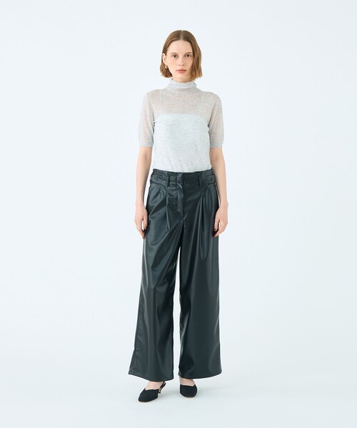 BALLSEY(ボールジィ)の「レザーライククロス サイドタブパンツ(その他パンツ・レディース・ブラック・36/34)」の2枚目の写真