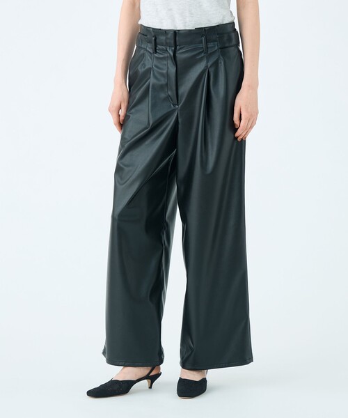 BALLSEY(ボールジィ)の「レザーライククロス サイドタブパンツ(その他パンツ・レディース・ブラック・36/34)」の3枚目の写真