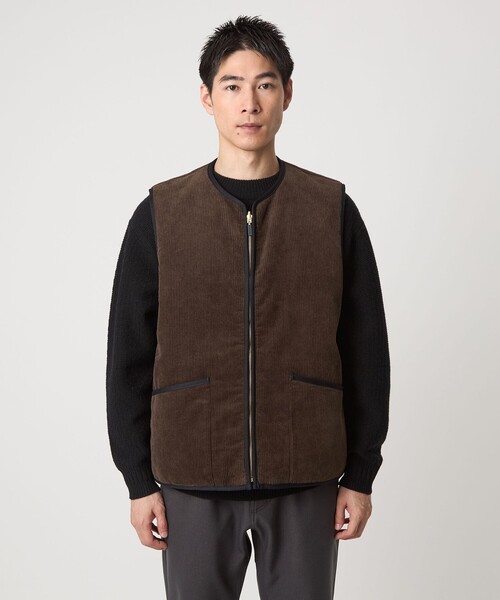 別注】＜Barbour＞リバーシブル フェイクファー コーデュロイ