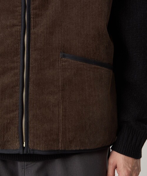 別注】＜Barbour＞リバーシブル フェイクファー コーデュロイ