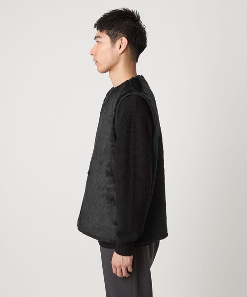 Barbour 別注green labelベスト リバーシブル 別注】＜Barbour＞リバーシブル フェイクファー コーデュロイ