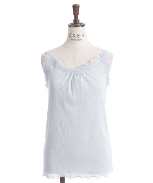 axes femme♡ビッグリボンタンクトップ♡生成り♡ リボンデザインデニムJK[品番：IGAW0006051]｜axes femme