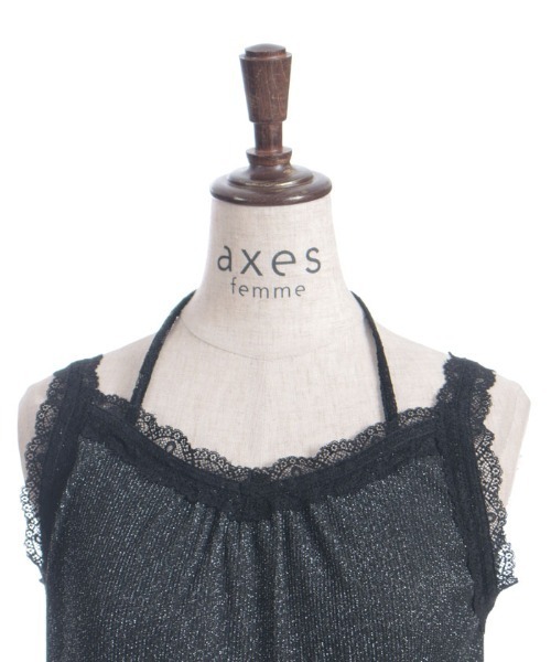 axes femme(アクシーズファム)の「ストラップラメリブタンク(タンクトップ・レディース・ブラック/ラベンダー/ホワイト・FREE)」の22枚目の写真