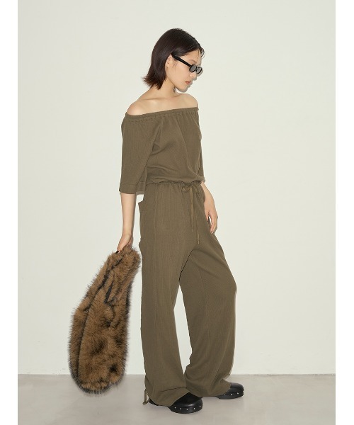 styling/（スタイリング）の「ドローコードオールインワン（つなぎ/オールインワン・レディース・ブラック/カーキ/ブルー・0/1）」の18枚目の写真