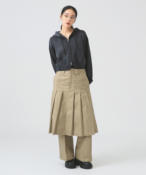 Dickies（ディッキーズ）の「【別注】Dickies / レイヤード スカート パンツ（その他パンツ・レディース・チャコールグレー/カーキ・0/1）」の8枚目の写真