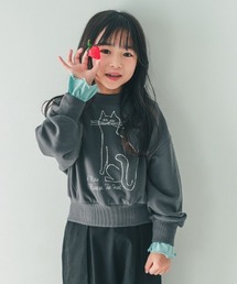 NHT（エヌエイチティー）の「NHT/エヌエイチティー cat　ドルマンショートトレーナー（スウェット）」