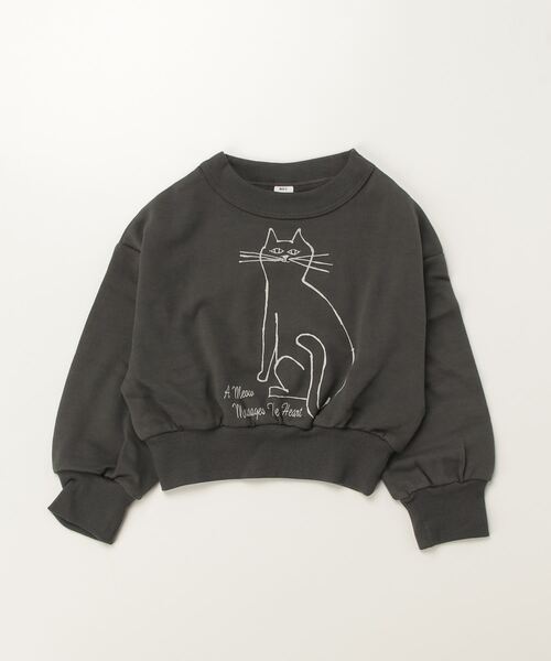 NHT（エヌエイチティー）の「NHT/エヌエイチティー cat　ドルマンショートトレーナー（スウェット・キッズ・ラベンダー/アイボリー/チャコールグレー・140cm/130cm/120cm/160cm/150cm/110cm）」の15枚目の写真
