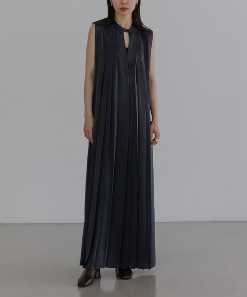 追加》【洗える】ELENI/エルニ プリーツワンピース2（ワンピース