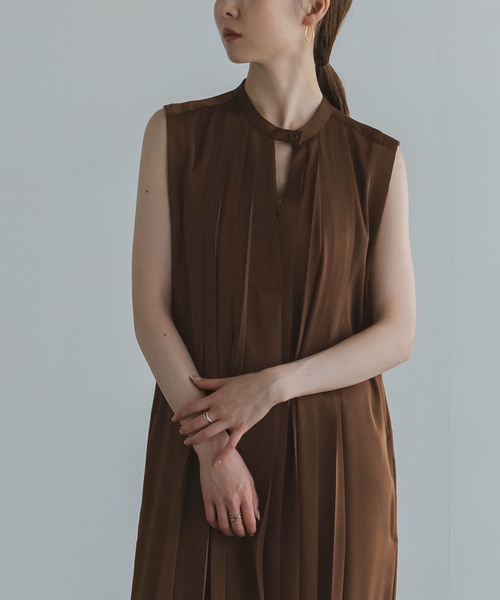 追加》【洗える】ELENI/エルニ プリーツワンピース2（ワンピース